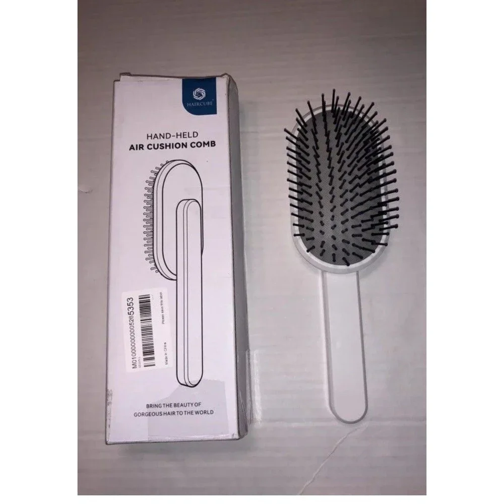 Haircube Hand-Held Air Cushion Comb, White